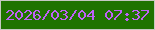 文字の大きさ：4、枠の色：c6c8c2、背景の色：1f7300、文字の色：be62f6 無料ブログパーツのブログ時計