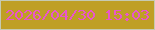 文字の大きさ：2、枠の色：c6cab2、背景の色：bf9f25、文字の色：e956ca 無料ブログパーツのブログ時計