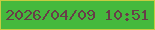 文字の大きさ：2、枠の色：c6cc42、背景の色：45b93d、文字の色：683d48 無料ブログパーツのブログ時計