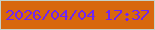 文字の大きさ：4、枠の色：c6d1c8、背景の色：d8670d、文字の色：7026f1 無料ブログパーツのブログ時計