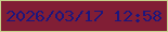 文字の大きさ：3、枠の色：c6d38b、背景の色：811e35、文字の色：1c157c 無料ブログパーツのブログ時計