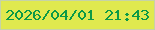 文字の大きさ：3、枠の色：c6d3a7、背景の色：e0e94f、文字の色：0c9947 無料ブログパーツのブログ時計
