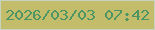 文字の大きさ：5、枠の色：c6d4bf、背景の色：c2bc6b、文字の色：4d9664 無料ブログパーツのブログ時計