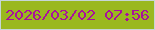 文字の大きさ：4、枠の色：c6d6d7、背景の色：9ab81f、文字の色：a9109d 無料ブログパーツのブログ時計