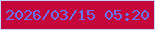 文字の大きさ：4、枠の色：c6d7fd、背景の色：c4063b、文字の色：6773f6 無料ブログパーツのブログ時計