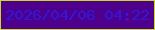 文字の大きさ：2、枠の色：c6da27、背景の色：4e008c、文字の色：3316d8 無料ブログパーツのブログ時計