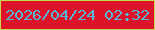 文字の大きさ：2、枠の色：c6da4c、背景の色：dd1429、文字の色：56b8d7 無料ブログパーツのブログ時計