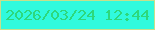 文字の大きさ：3、枠の色：c6df8b、背景の色：30fadd、文字の色：2dd87c 無料ブログパーツのブログ時計