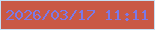 文字の大きさ：4、枠の色：c6e0f3、背景の色：c95945、文字の色：7b79e8 無料ブログパーツのブログ時計