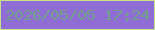 文字の大きさ：4、枠の色：c6e38c、背景の色：906dd5、文字の色：71a08b 無料ブログパーツのブログ時計