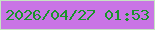 文字の大きさ：5、枠の色：c6e4c2、背景の色：c974e5、文字の色：1a942a 無料ブログパーツのブログ時計