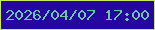 文字の大きさ：2、枠の色：c6eb5d、背景の色：25069f、文字の色：6fc5a9 無料ブログパーツのブログ時計