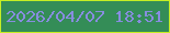 文字の大きさ：4、枠の色：c6ee24、背景の色：348d57、文字の色：878ddf 無料ブログパーツのブログ時計