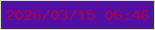 文字の大きさ：5、枠の色：c6f19a、背景の色：520fa6、文字の色：a8024f 無料ブログパーツのブログ時計
