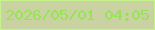 文字の大きさ：3、枠の色：c6f28c、背景の色：cad2a2、文字の色：94e454 無料ブログパーツのブログ時計
