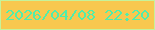 文字の大きさ：2、枠の色：c6f39a、背景の色：f8c84f、文字の色：51edab 無料ブログパーツのブログ時計