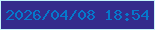 文字の大きさ：1、枠の色：c6f4fa、背景の色：342b8c、文字の色：0578cc 無料ブログパーツのブログ時計