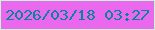 文字の大きさ：2、枠の色：c6f5d6、背景の色：e968ee、文字の色：08849a 無料ブログパーツのブログ時計