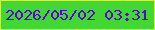 文字の大きさ：2、枠の色：c6fa49、背景の色：41d833、文字の色：5f00d4 無料ブログパーツのブログ時計