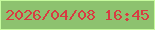 文字の大きさ：1、枠の色：c6fb9e、背景の色：8dc26f、文字の色：d83b42 無料ブログパーツのブログ時計