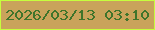 文字の大きさ：3、枠の色：c6fe3d、背景の色：c9a35b、文字の色：3f742b 無料ブログパーツのブログ時計