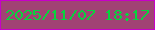 文字の大きさ：3、枠の色：c700c9、背景の色：a14274、文字の色：07d43e 無料ブログパーツのブログ時計