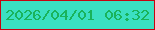 文字の大きさ：4、枠の色：c70310、背景の色：3be0c1、文字の色：19b35b 無料ブログパーツのブログ時計