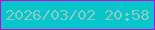 文字の大きさ：2、枠の色：c705db、背景の色：07c6cb、文字の色：8ec8c4 無料ブログパーツのブログ時計