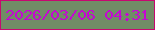 文字の大きさ：4、枠の色：c70770、背景の色：718c66、文字の色：c507d2 無料ブログパーツのブログ時計