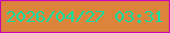 文字の大きさ：3、枠の色：c707b4、背景の色：dd843c、文字の色：11dea2 無料ブログパーツのブログ時計