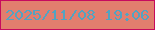 文字の大きさ：2、枠の色：c70a5e、背景の色：e27e6e、文字の色：52a3c1 無料ブログパーツのブログ時計