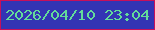 文字の大きさ：4、枠の色：c7105b、背景の色：3334b4、文字の色：63db9a 無料ブログパーツのブログ時計