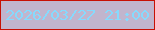 文字の大きさ：5、枠の色：c71105、背景の色：c1b5cd、文字の色：86dafd 無料ブログパーツのブログ時計