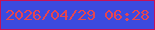 文字の大きさ：3、枠の色：c71158、背景の色：3c4adf、文字の色：e54550 無料ブログパーツのブログ時計