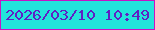 文字の大きさ：1、枠の色：c712c5、背景の色：22e4db、文字の色：601fc4 無料ブログパーツのブログ時計