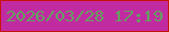 文字の大きさ：4、枠の色：c71408、背景の色：c12ba2、文字の色：62a25e 無料ブログパーツのブログ時計