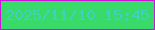文字の大きさ：2、枠の色：c714d6、背景の色：38db6a、文字の色：40d1c2 無料ブログパーツのブログ時計