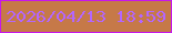 文字の大きさ：1、枠の色：c717eb、背景の色：c67948、文字の色：b466fd 無料ブログパーツのブログ時計