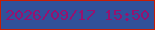 文字の大きさ：3、枠の色：c71d04、背景の色：30519a、文字の色：96126f 無料ブログパーツのブログ時計