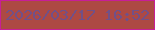 文字の大きさ：3、枠の色：c71e98、背景の色：ad4944、文字の色：715088 無料ブログパーツのブログ時計