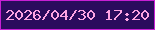 文字の大きさ：1、枠の色：c71fd4、背景の色：2b0b5d、文字の色：fea4e3 無料ブログパーツのブログ時計