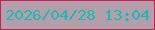 文字の大きさ：2、枠の色：c7204e、背景の色：b29fa9、文字の色：1cb8b5 無料ブログパーツのブログ時計