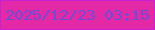 文字の大きさ：3、枠の色：c721d6、背景の色：e329a6、文字の色：6c4dd3 無料ブログパーツのブログ時計