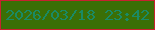 文字の大きさ：5、枠の色：c7222f、背景の色：3a6f06、文字の色：1a8a65 無料ブログパーツのブログ時計