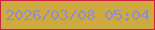 文字の大きさ：2、枠の色：c7223e、背景の色：ccaa3f、文字の色：948cca 無料ブログパーツのブログ時計