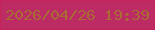 文字の大きさ：2、枠の色：c7225a、背景の色：bc2b63、文字の色：aa6a35 無料ブログパーツのブログ時計