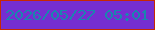 文字の大きさ：2、枠の色：c72802、背景の色：752ed1、文字の色：1986ae 無料ブログパーツのブログ時計