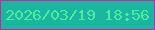文字の大きさ：2、枠の色：c72a9f、背景の色：1bb69f、文字の色：50eba0 無料ブログパーツのブログ時計