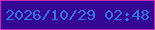 文字の大きさ：1、枠の色：c72bb5、背景の色：340694、文字の色：3775e6 無料ブログパーツのブログ時計