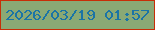 文字の大きさ：4、枠の色：c72e07、背景の色：8aa975、文字の色：1a74a6 無料ブログパーツのブログ時計